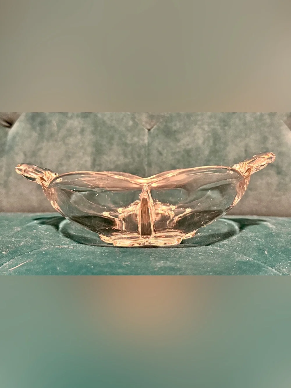 Vintage “Glow Glass” Trinket/Candy/Relish Dish